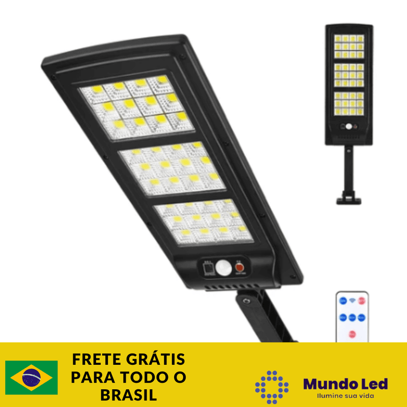 Luminária Solar Pública Poste Rua Led 300w