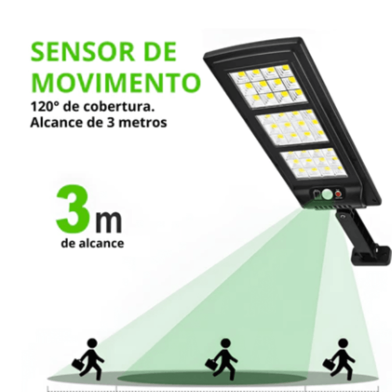 Luminária Solar Pública Poste Rua Led 300w