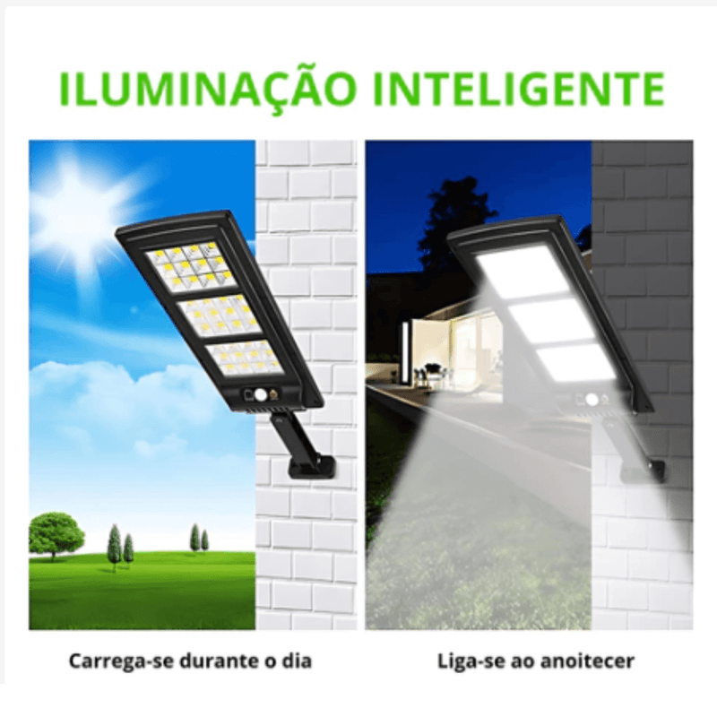 Luminária Solar Pública Poste Rua Led 300w