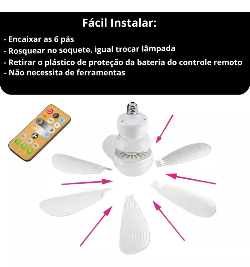 "Refresque seu ambiente com estilo – ventilação eficiente e luz em perfeita harmonia!"